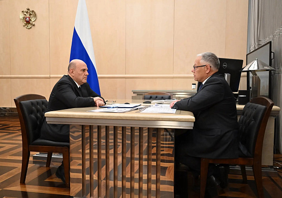 Михаил Мишустин встретился с председателем правления государственной компании «Автодор» Вячеславом Петушенко